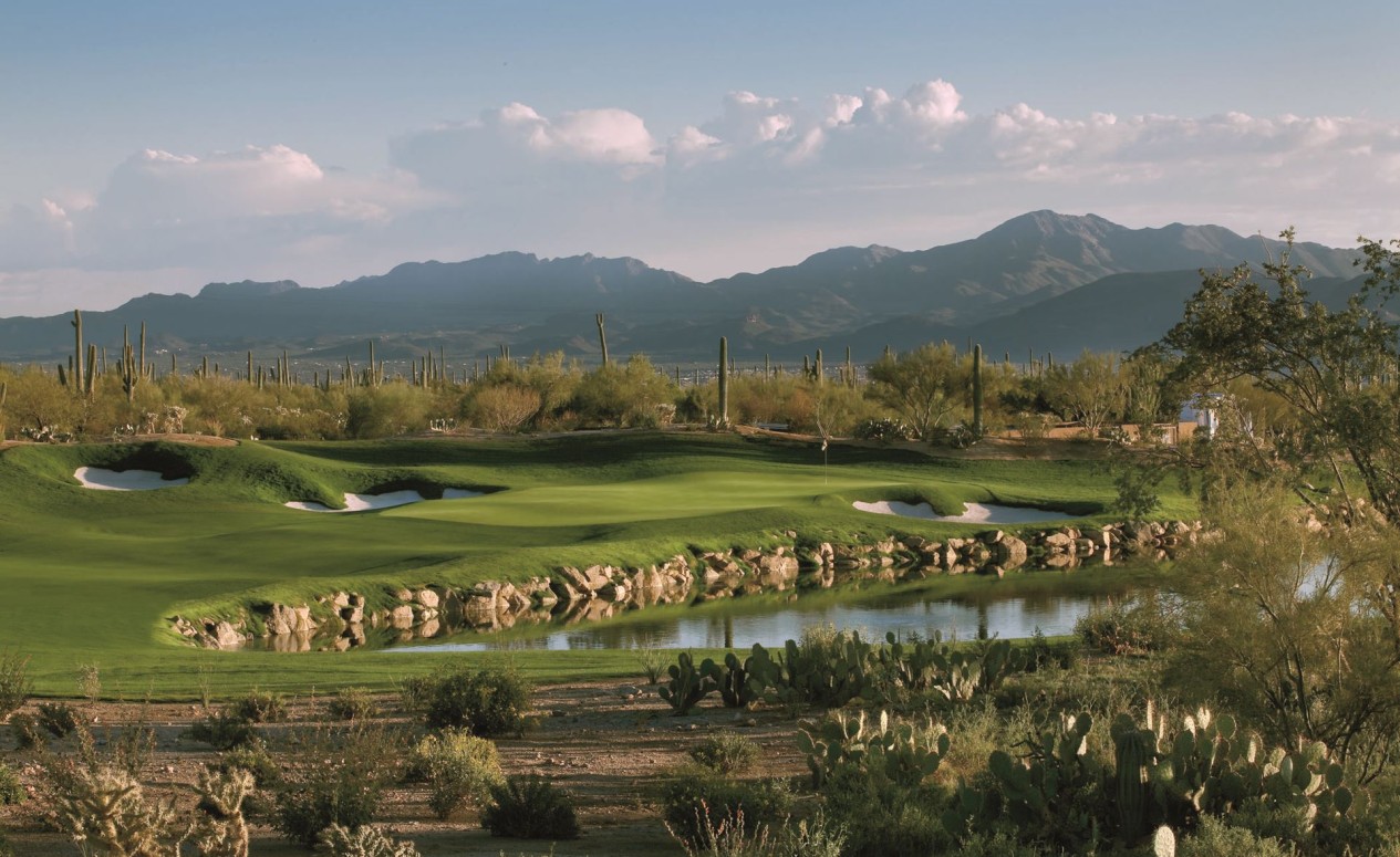 Clear day at the golf course. The Ritz-Carlton Residences at Dove Mountain is not only a great place for the family, but also the serious golfer.